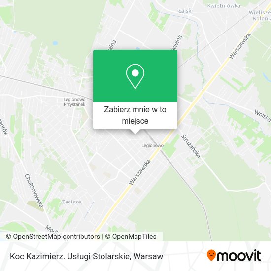 Mapa Koc Kazimierz. Usługi Stolarskie