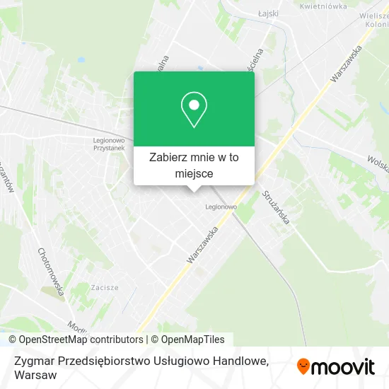 Mapa Zygmar Przedsiębiorstwo Usługiowo Handlowe