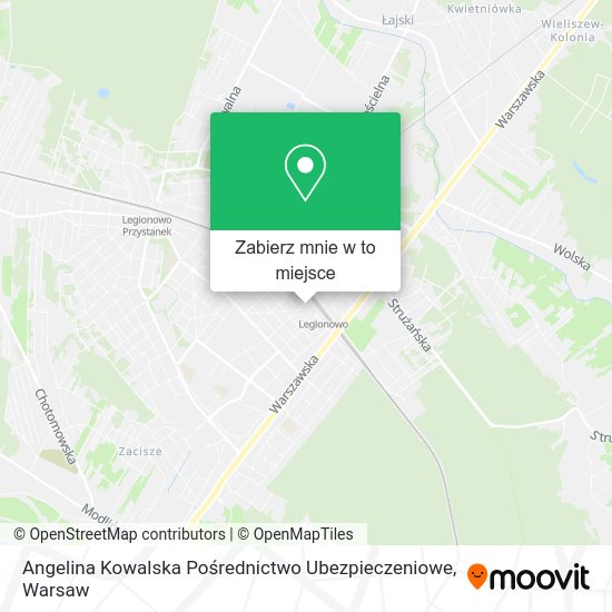 Mapa Angelina Kowalska Pośrednictwo Ubezpieczeniowe