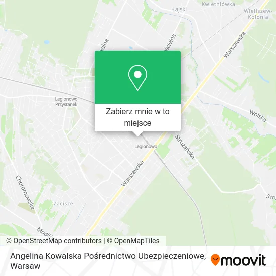 Mapa Angelina Kowalska Pośrednictwo Ubezpieczeniowe
