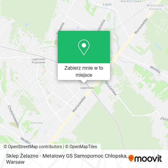 Mapa Sklep Żelazno - Metalowy GS Samopomoc Chłopska