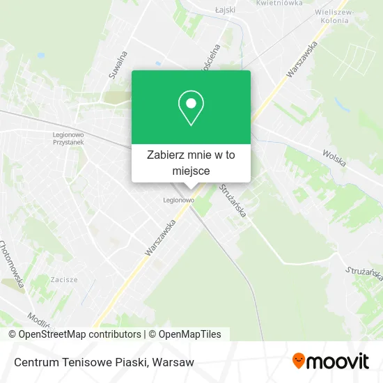 Mapa Centrum Tenisowe Piaski