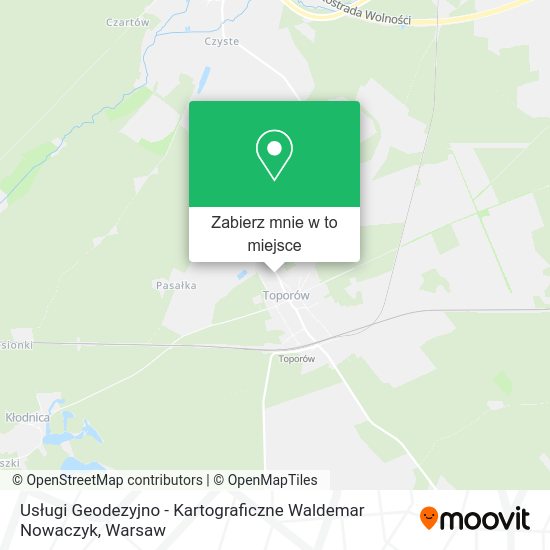 Mapa Usługi Geodezyjno - Kartograficzne Waldemar Nowaczyk