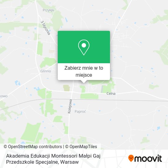 Mapa Akademia Edukacji Montessori Małpi Gaj Przedszkole Specjalne