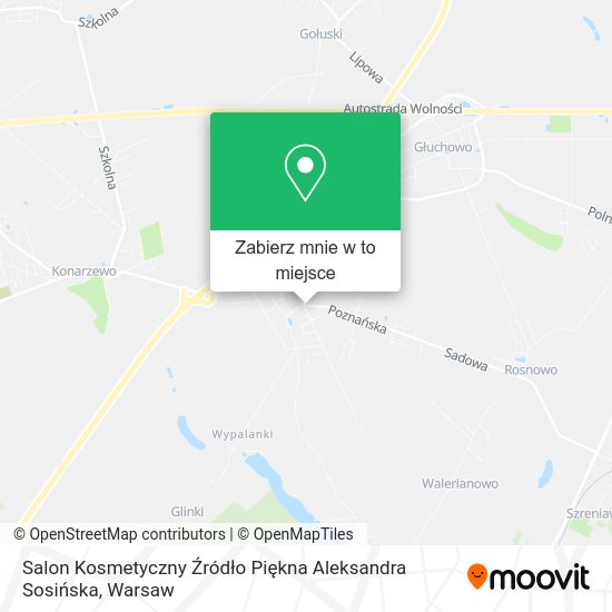 Mapa Salon Kosmetyczny Źródło Piękna Aleksandra Sosińska