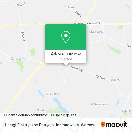 Mapa Usługi Elektryczne Patrycja Jabłonowska