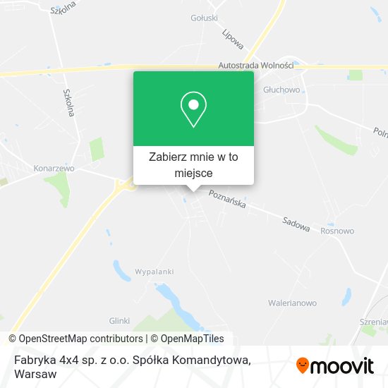 Mapa Fabryka 4x4 sp. z o.o. Spółka Komandytowa