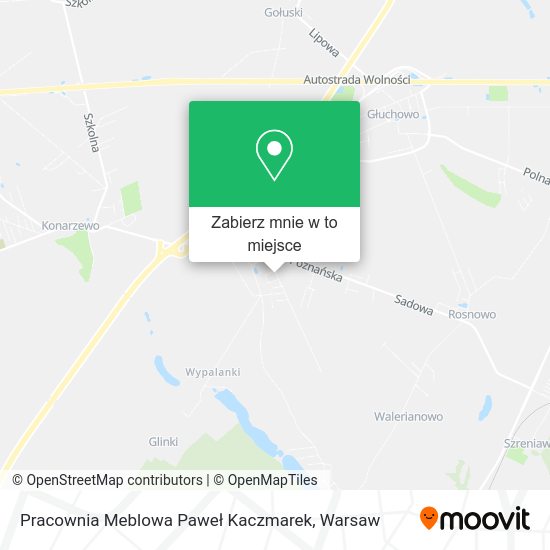 Mapa Pracownia Meblowa Paweł Kaczmarek