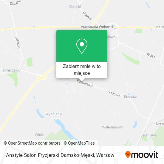 Mapa Anstyle Salon Fryzjerski Damsko-Męski