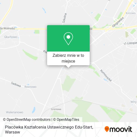 Mapa Placówka Kształcenia Ustawicznego Edu-Start