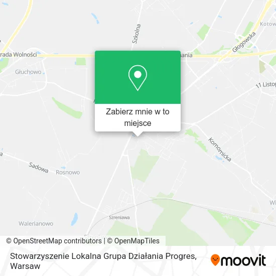 Mapa Stowarzyszenie Lokalna Grupa Działania Progres