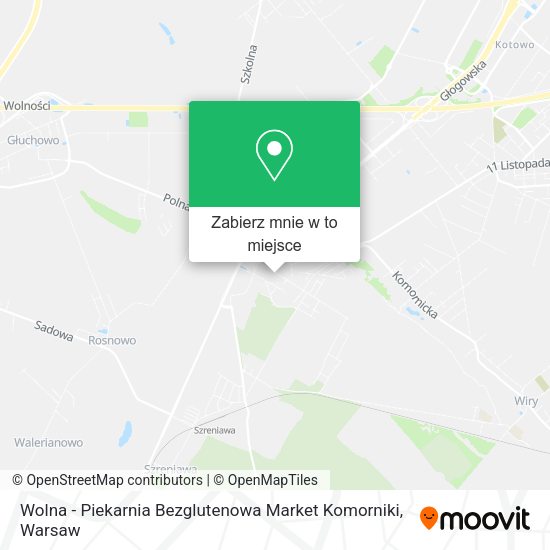 Mapa Wolna - Piekarnia Bezglutenowa Market Komorniki