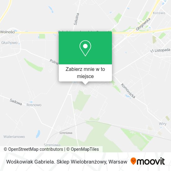 Mapa Wośkowiak Gabriela. Sklep Wielobranżowy