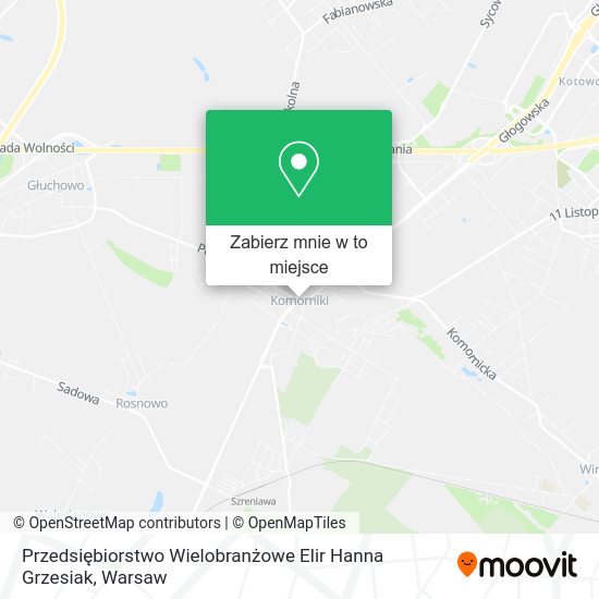 Mapa Przedsiębiorstwo Wielobranżowe Elir Hanna Grzesiak