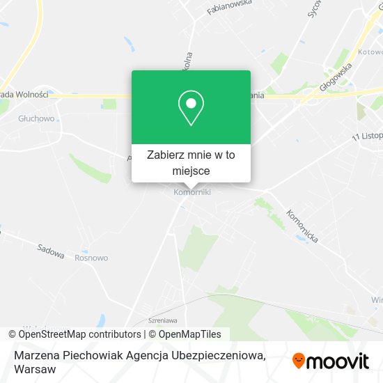 Mapa Marzena Piechowiak Agencja Ubezpieczeniowa