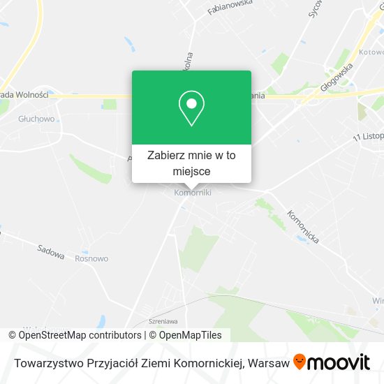 Mapa Towarzystwo Przyjaciół Ziemi Komornickiej