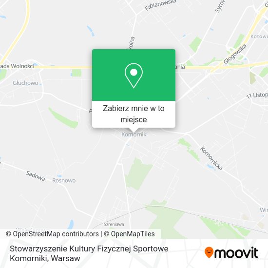 Mapa Stowarzyszenie Kultury Fizycznej Sportowe Komorniki