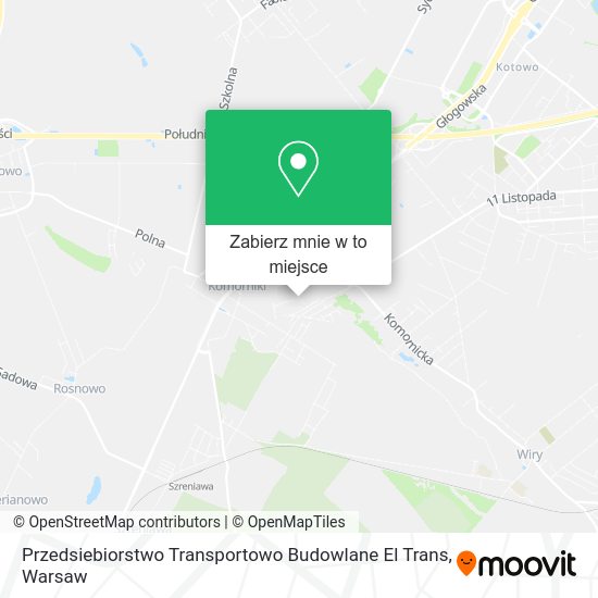 Mapa Przedsiebiorstwo Transportowo Budowlane El Trans