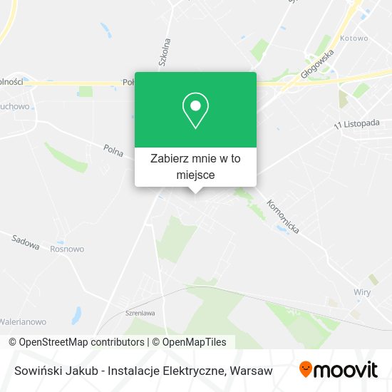 Mapa Sowiński Jakub - Instalacje Elektryczne