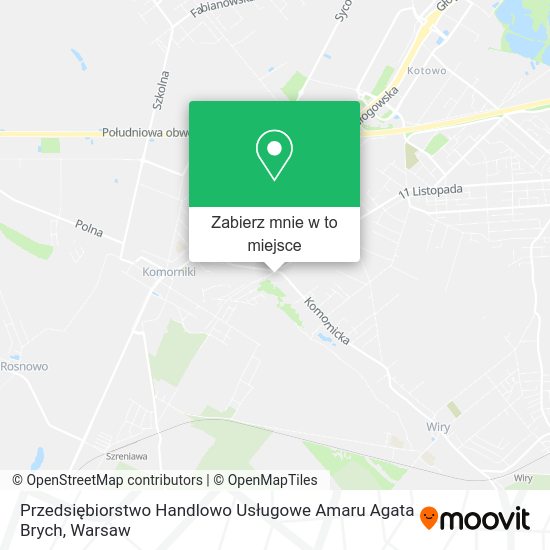 Mapa Przedsiębiorstwo Handlowo Usługowe Amaru Agata Brych