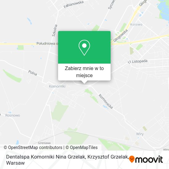 Mapa Dentalspa Komorniki Nina Grzelak, Krzysztof Grzelak