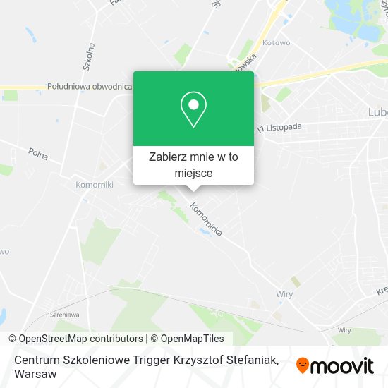 Mapa Centrum Szkoleniowe Trigger Krzysztof Stefaniak