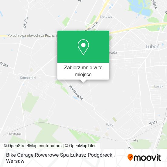 Mapa Bike Garage Rowerowe Spa Łukasz Podgórecki