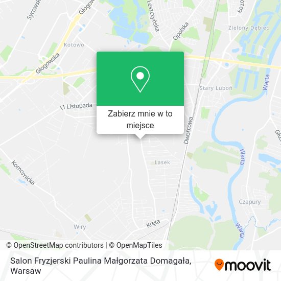 Mapa Salon Fryzjerski Paulina Małgorzata Domagała