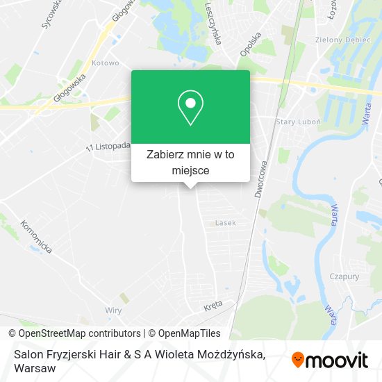 Mapa Salon Fryzjerski Hair & S A Wioleta Możdżyńska