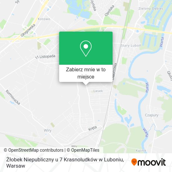 Mapa Żłobek Niepubliczny u 7 Krasnoludków w Luboniu