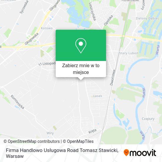 Mapa Firma Handlowo Usługowa Road Tomasz Stawicki