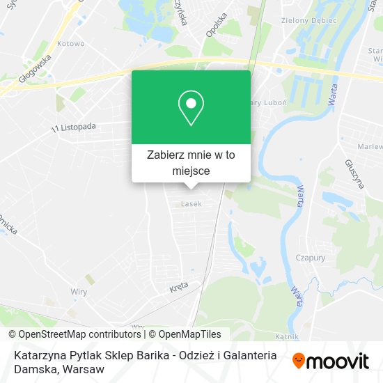 Mapa Katarzyna Pytlak Sklep Barika - Odzież i Galanteria Damska