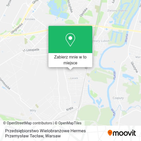 Mapa Przedsiębiorstwo Wielobranżowe Hermes Przemysław Tecław