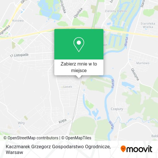 Mapa Kaczmarek Grzegorz Gospodarstwo Ogrodnicze