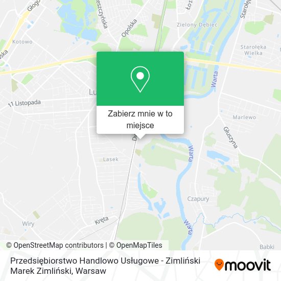 Mapa Przedsiębiorstwo Handlowo Usługowe - Zimliński Marek Zimliński