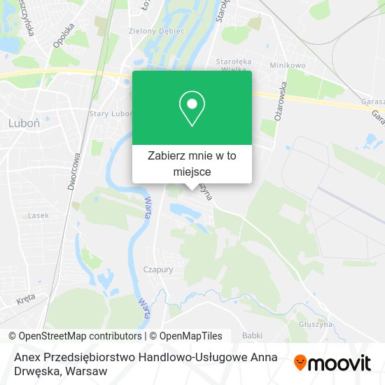 Mapa Anex Przedsiębiorstwo Handlowo-Usługowe Anna Drwęska