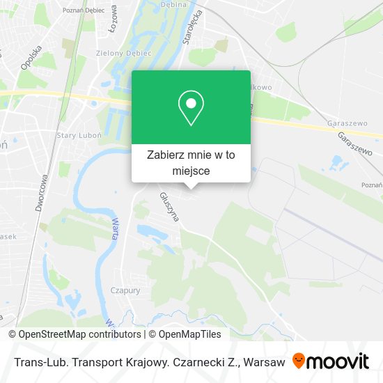 Mapa Trans-Lub. Transport Krajowy. Czarnecki Z.