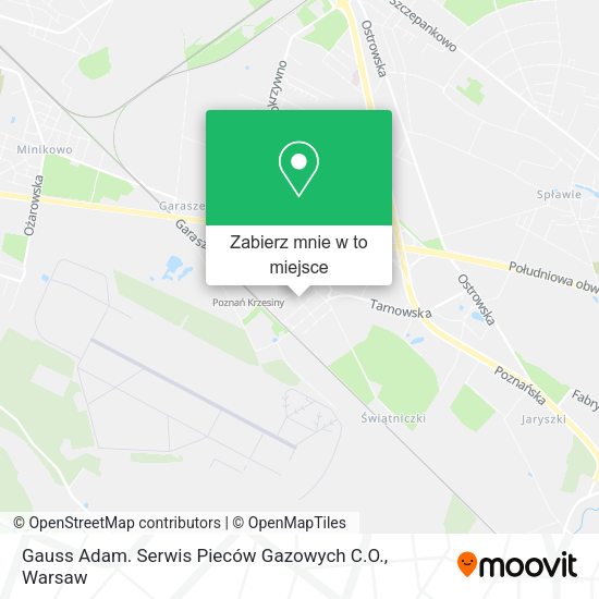 Mapa Gauss Adam. Serwis Pieców Gazowych C.O.