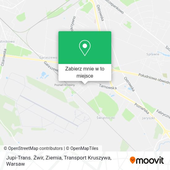 Mapa Jupi-Trans. Żwir, Ziemia, Transport Kruszywa