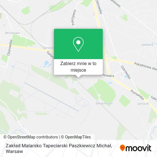 Mapa Zakład Malarsko Tapeciarski Paszkiewicz Michał