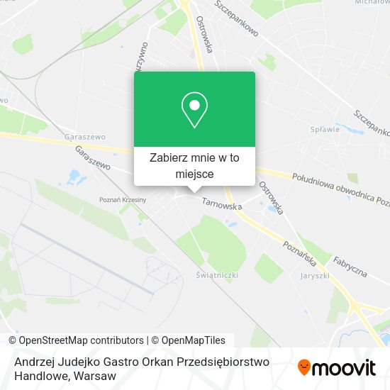 Mapa Andrzej Judejko Gastro Orkan Przedsiębiorstwo Handlowe