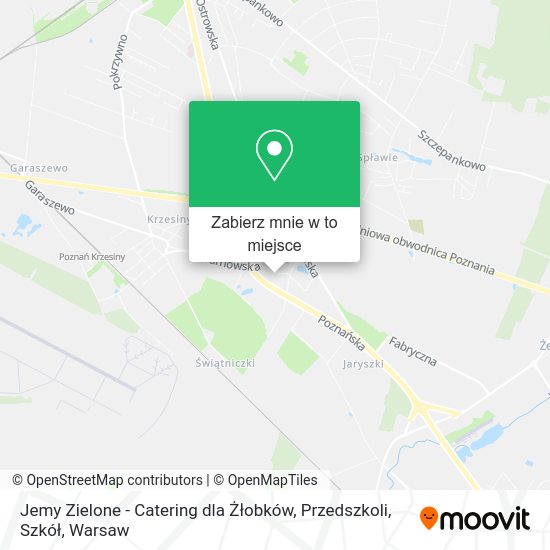 Mapa Jemy Zielone - Catering dla Żłobków, Przedszkoli, Szkół