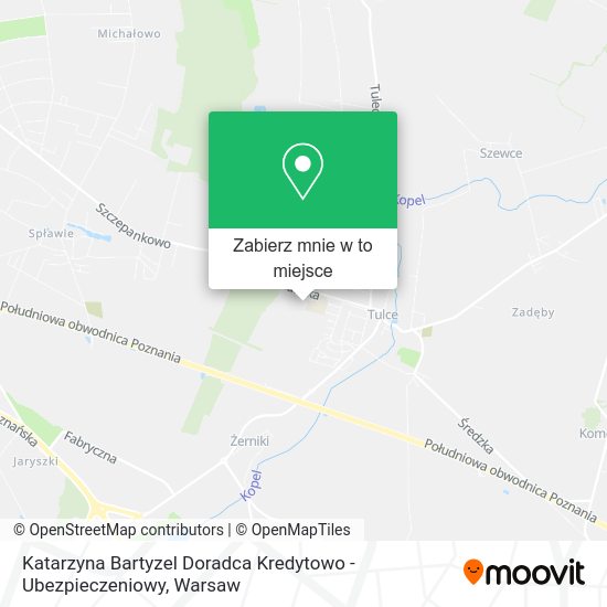 Mapa Katarzyna Bartyzel Doradca Kredytowo - Ubezpieczeniowy