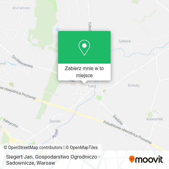 Mapa Siegert Jan. Gospodarstwo Ogrodniczo - Sadownicze