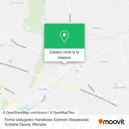 Mapa Firma Usługowo Handlowa Szymon Staszewski Szybkie Opony