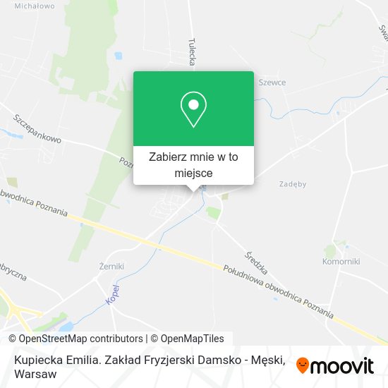 Mapa Kupiecka Emilia. Zakład Fryzjerski Damsko - Męski