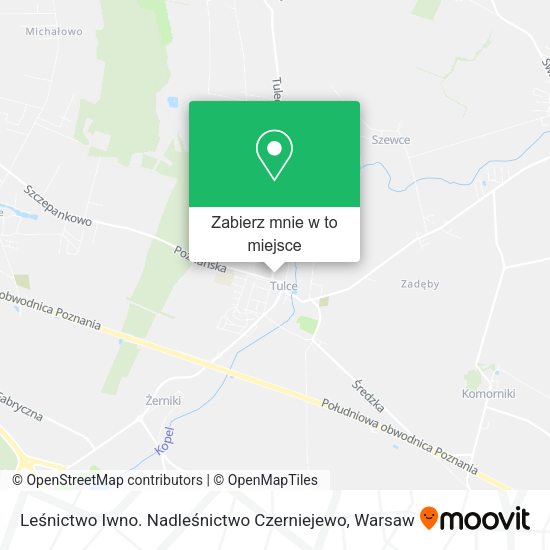 Mapa Leśnictwo Iwno. Nadleśnictwo Czerniejewo