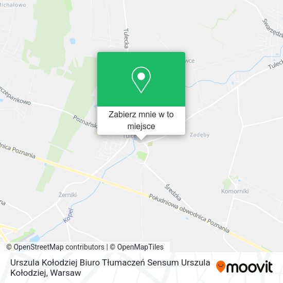 Mapa Urszula Kołodziej Biuro Tłumaczeń Sensum Urszula Kołodziej