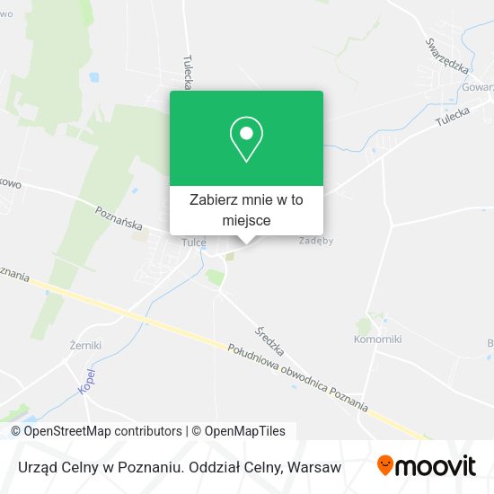 Mapa Urząd Celny w Poznaniu. Oddział Celny