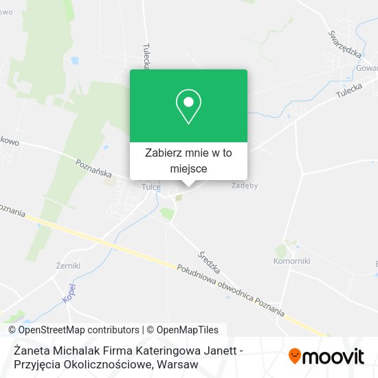 Mapa Żaneta Michalak Firma Kateringowa Janett - Przyjęcia Okolicznościowe